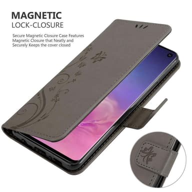 Samsung Galaxy S10 4G Plånboksfodral Skal (Grå)