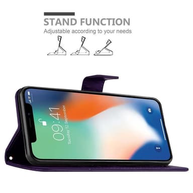 iPhone XR Plånboksfodral Skal (Lila)