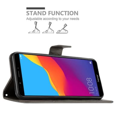 Honor 7C / Huawei Y7 2018 Plånboksfodral Skal (Grå)