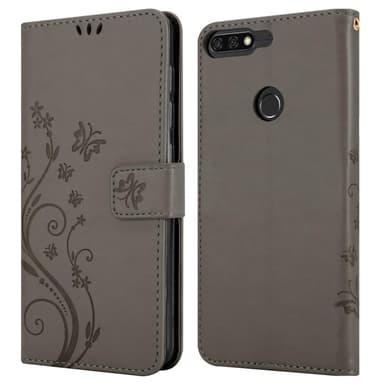 Honor 7C / Huawei Y7 2018 Plånboksfodral Skal (Grå)