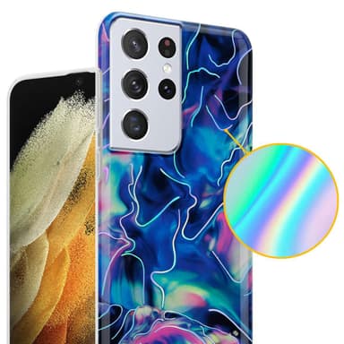 Samsung Galaxy S21 ULTRA Plånboksfodral Skal (Blå)