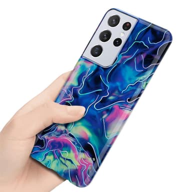 Samsung Galaxy S21 ULTRA Plånboksfodral Skal (Blå)