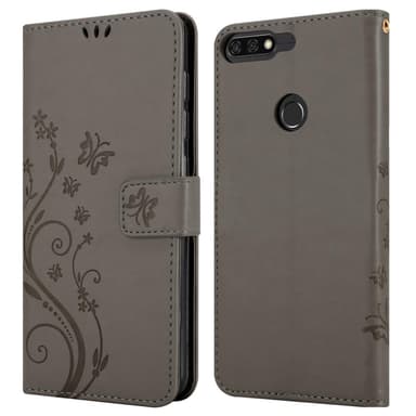 Honor 7C / Huawei Y7 2018 Plånboksfodral Skal (Grå)