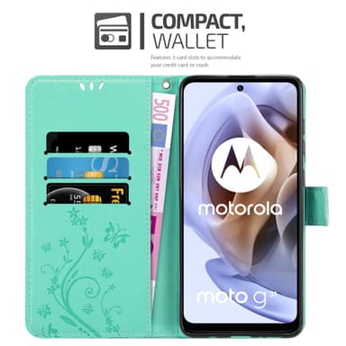 Motorola MOTO G31 / G41 Plånboksfodral Skal (Turkos)
