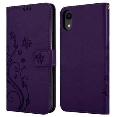 iPhone XR Plånboksfodral Skal (Lila)