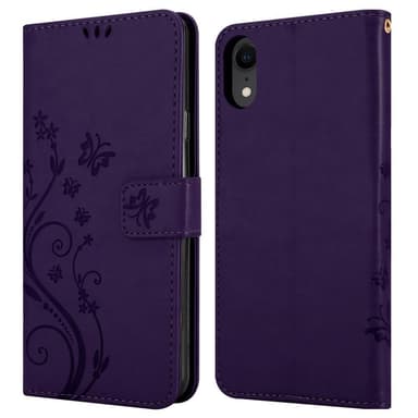 iPhone XR Plånboksfodral Skal (Lila)