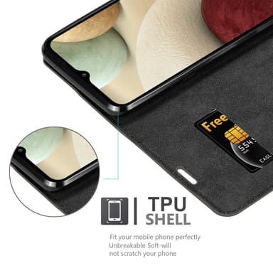 Samsung Galaxy A12 / M12 Skal Fodral Case (Brun)