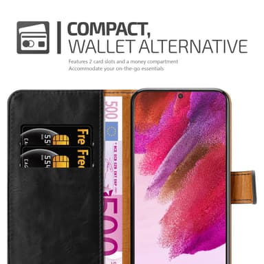Samsung Galaxy S22 PLUS Plånboksfodral Skal (Svart)