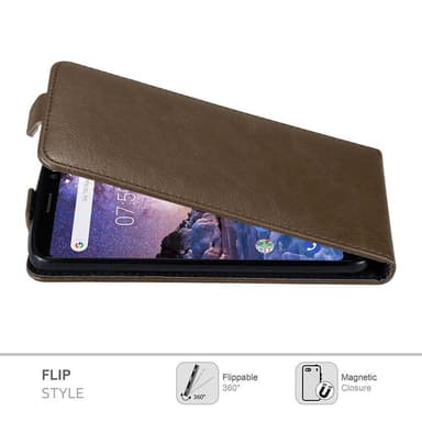 Nokia 7 PLUS Flipfodral Skal (Brun)