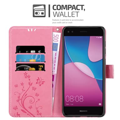 Huawei Y6 PRO 2017 Plånboksfodral Skal (Rosa)