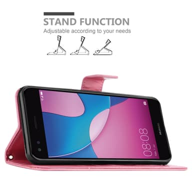 Huawei Y6 PRO 2017 Plånboksfodral Skal (Rosa)