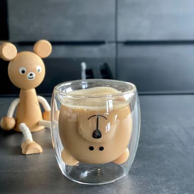 4x Kaffekopp Mugg Termoglas 230 ml Teglas Kaffeglas