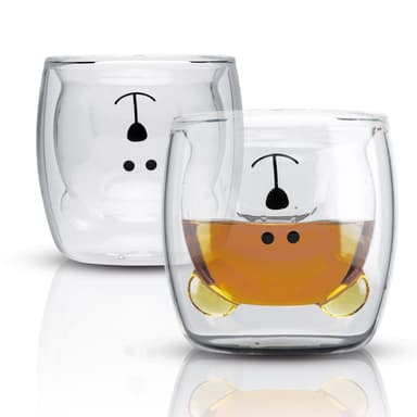 4x Kaffekopp Mugg Termoglas 230 ml Teglas Kaffeglas