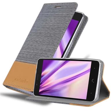 BQ Aquaris X5 PLUS Plånboksfodral Skal (Grå)