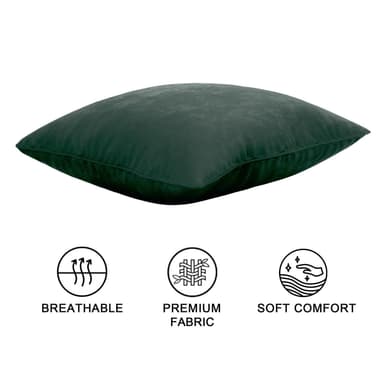 Kuddfodral 40x40 cm dekorativt i sammet (grön)