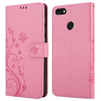 Huawei Y6 PRO 2017 Plånboksfodral Skal (Rosa)