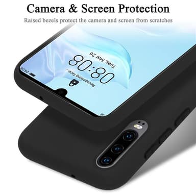 Huawei P30 Skal Fodral Case (Svart)