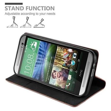 HTC ONE M8 Skal Fodral Case (Brun)