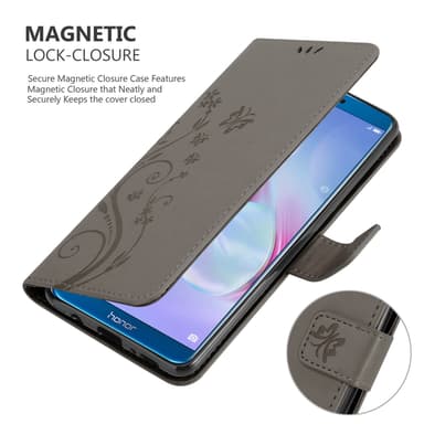 Honor 9X LITE Plånboksfodral Skal (Grå)