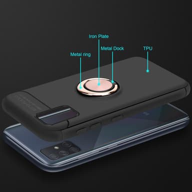 Samsung Galaxy A71 5G Skal Fodral Case (Svart)