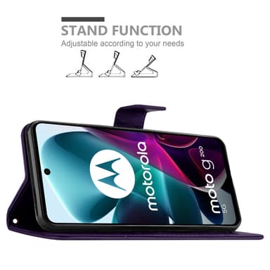 Motorola MOTO G200 5G Plånboksfodral Skal (Lila)