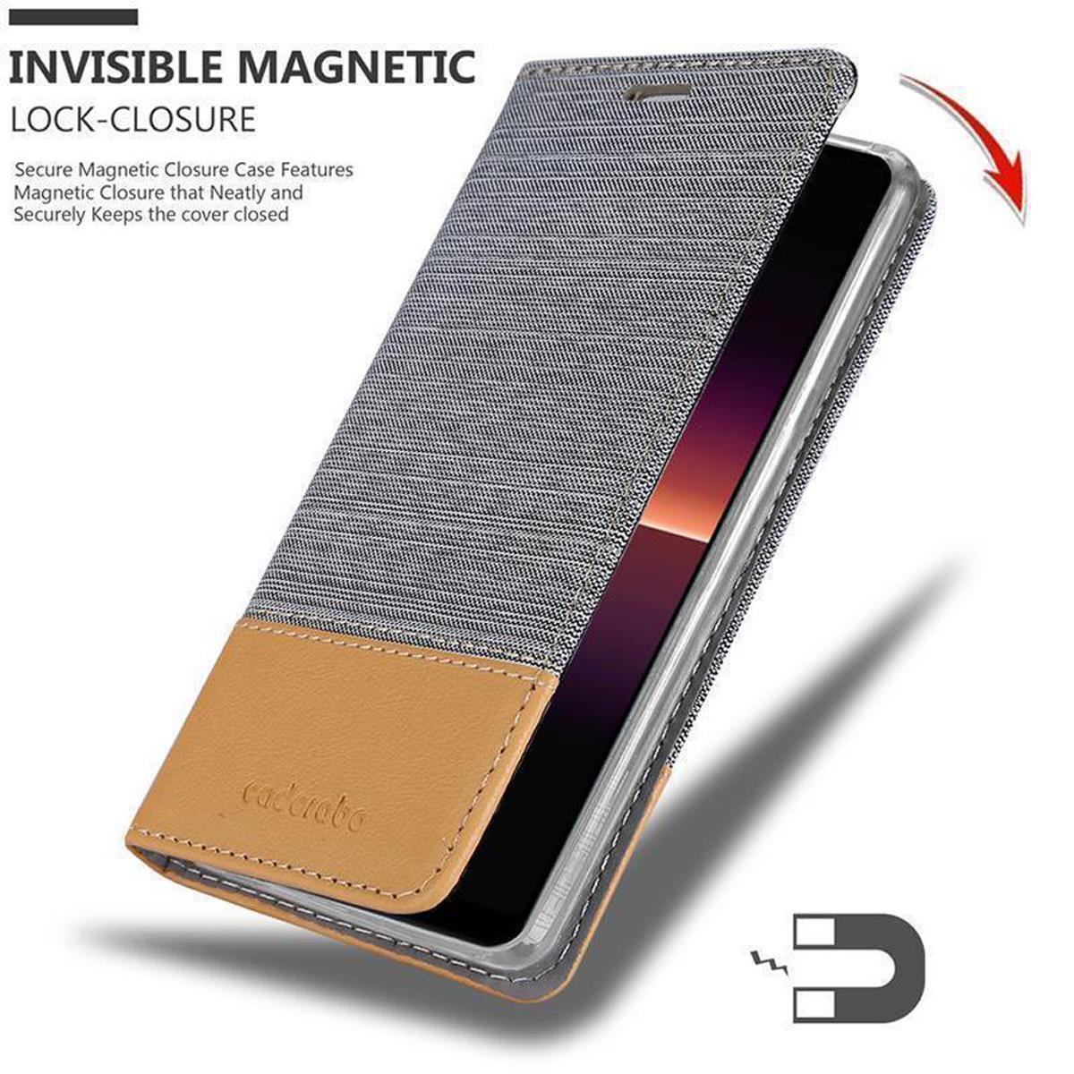Sony Xperia L4 Plånboksfodral Skal (Grå)