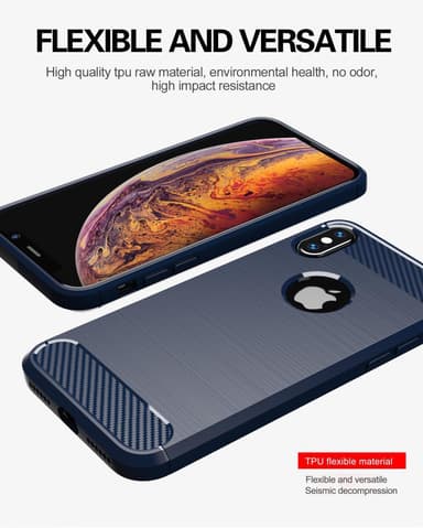 iPhone XS MAX Skal Fodral Case (Blå)
