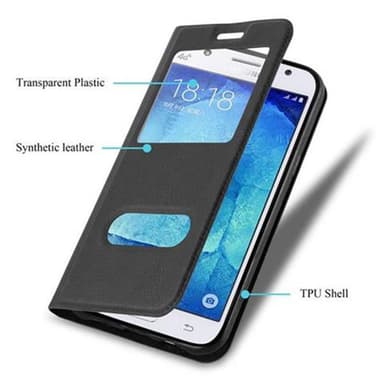 Samsung Galaxy J5 2015 Plånboksfodral Skal (Svart)