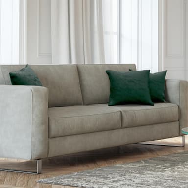 Kuddfodral 40x40 cm dekorativt i sammet (grön)