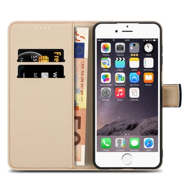 iPhone 6 PLUS / 6S PLUS Plånboksfodral Skal (Svart)