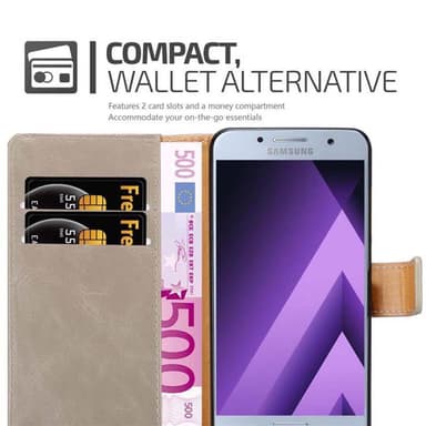 Samsung Galaxy A7 2017 Plånboksfodral Skal (Brun)