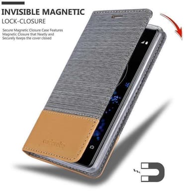 Sony Xperia XZ2 PREMIUM Plånboksfodral Skal (Grå)