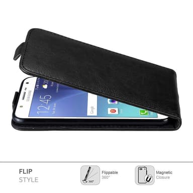 Samsung Galaxy J7 2015 Flipfodral Skal (Svart)