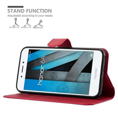 Honor 6A Plånboksfodral Skal (Röd)