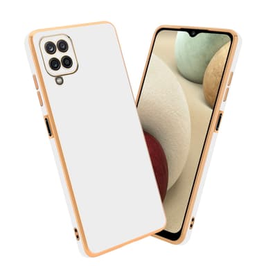 Samsung Galaxy A12 / M12 Skal Fodral Case (Vit)