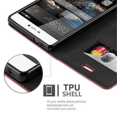 Huawei P8 Skal Fodral Case (Röd)