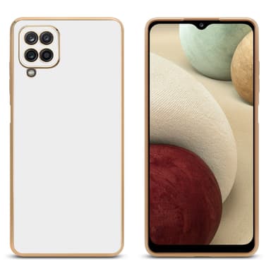 Samsung Galaxy A12 / M12 Skal Fodral Case (Vit)