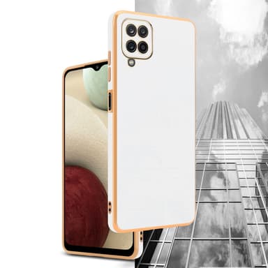 Samsung Galaxy A12 / M12 Skal Fodral Case (Vit)