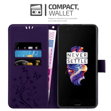 OnePlus 5 Plånboksfodral Skal (Lila)