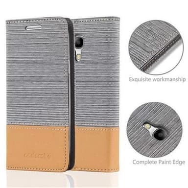 Samsung Galaxy S4 MINI Plånboksfodral Skal (Grå)