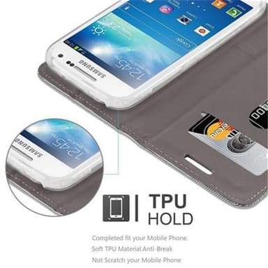 Samsung Galaxy S4 MINI Plånboksfodral Skal (Grå)