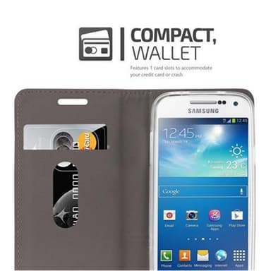 Samsung Galaxy S4 MINI Plånboksfodral Skal (Grå)