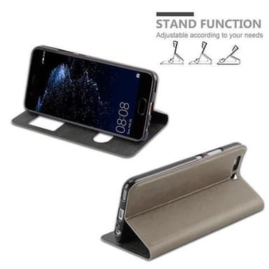Huawei P10 Plånboksfodral Skal (Brun)