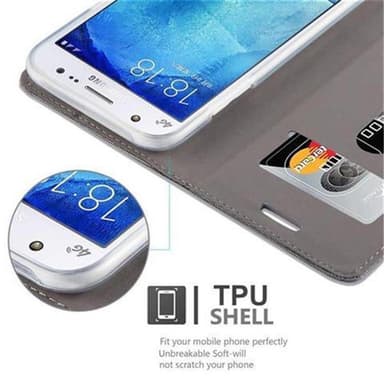 Samsung Galaxy J5 2015 Plånboksfodral Skal (Grå)