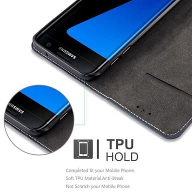 Samsung Galaxy S7 EDGE Skal Fodral Case (Svart)