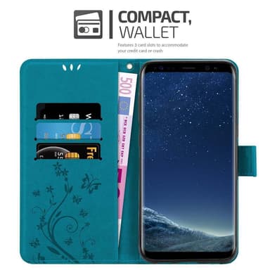 Samsung Galaxy S8 Plånboksfodral Skal (Blå)