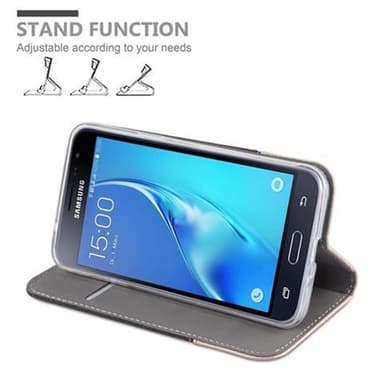 Samsung Galaxy J3 2016 Plånboksfodral Skal (Grå)