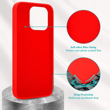 iPhone 14 PRO MAX Skal Fodral Case (Röd)