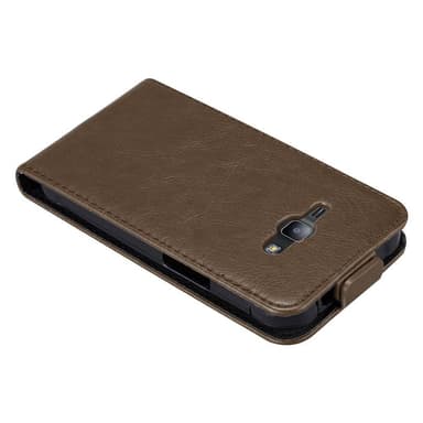 Samsung Galaxy J1 2015 Flipfodral Skal (Brun)