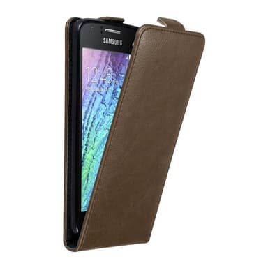 Samsung Galaxy J1 2015 Flipfodral Skal (Brun)